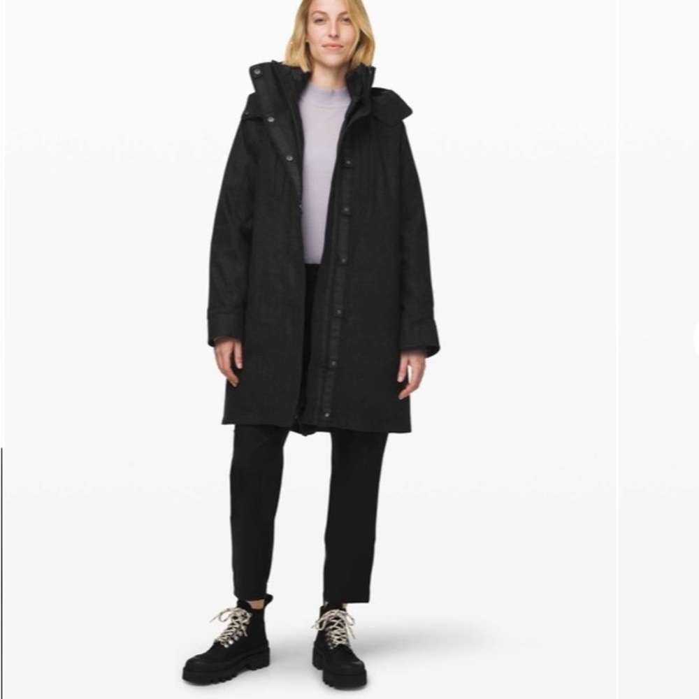 Lululemon Size 10 3 in 1 Roam Far Wool coat